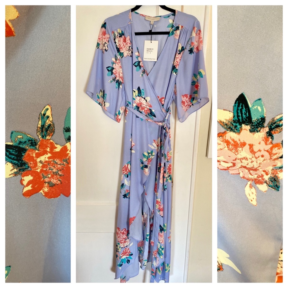 NWT Floral  Wrap Maxi Dress